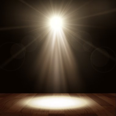 Ahşap zemin ile show performans spot