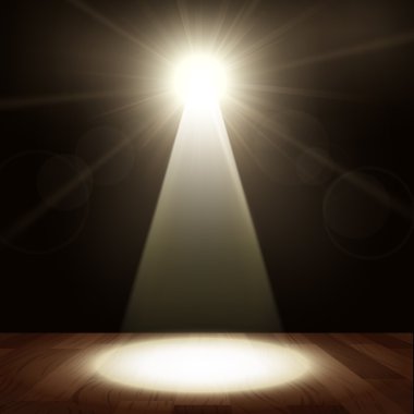Ahşap zemin ile show performans spot