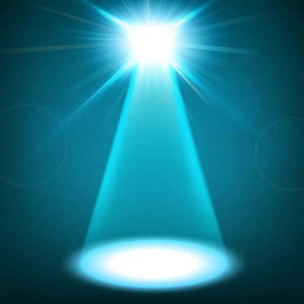 Blauer Scheinwerfer leuchtet — Stockvektor