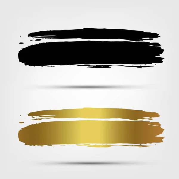 带有文字空间的黑色和金色油漆 矢量图解 — 图库矢量图片