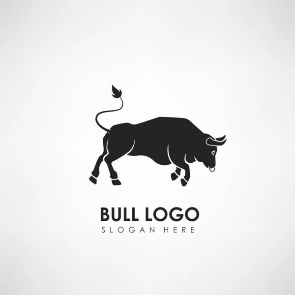 Bull Concept Logo Template Label Sport Team Company Organization Vector — Stock Vector