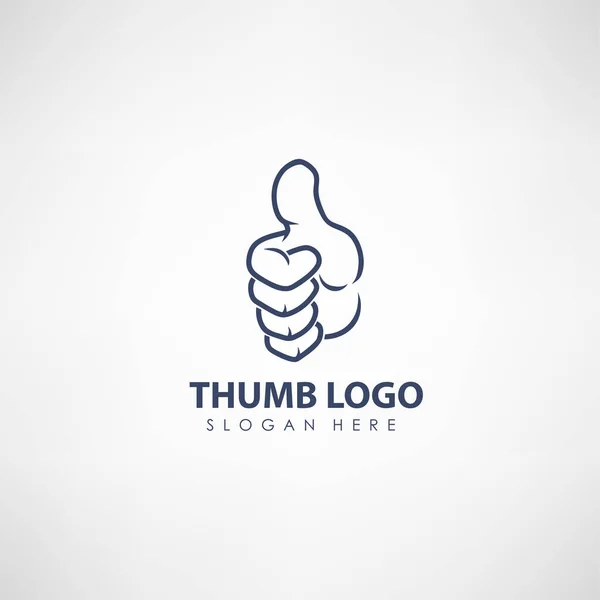 Thumb Concept Logo Template Etichetta Voto Azienda Organizzazione Illustrazione Vettoriale — Vettoriale Stock