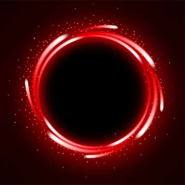 Lumière Rouge Ronde Brillante Avec Étincelles Adaptée Publicité Produits Conception — Image vectorielle