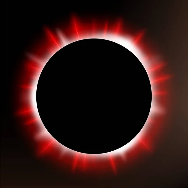 Red Eclipse Geeignet Für Produktwerbung Naturereignisse Horror Konzept Und Andere — Stockvektor
