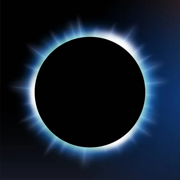 Eclipse Azul Adequado Para Publicidade Produtos Eventos Naturais Conceito Horror — Vetor de Stock