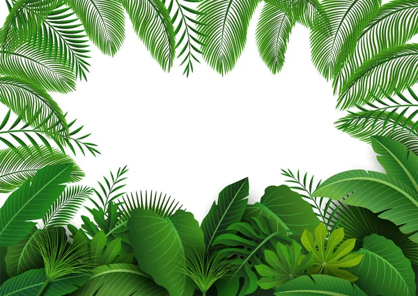 Hintergrund Der Tropischen Blätter Geeignet Für Naturkonzept Urlaub Und Sommerurlaub — Stockvektor
