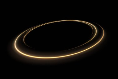 Yuvarlak sarı ışık çarpıtılmış ürün reklamları, ürün tasarımı ve diğerleri için uygun. Vektör İllüstrasyonu