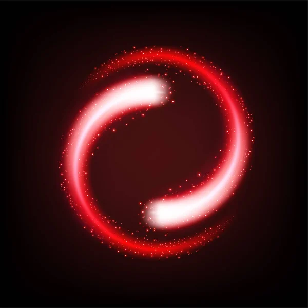 Feu Rouge Rotatif Brillant Avec Des Étincelles Adapté Publicité Produits — Image vectorielle