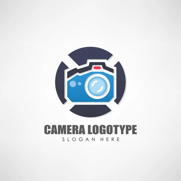 Lens Camera Logotype Suitable Multimedia Social Media Brand 있습니다 일러스트 — 스톡 벡터