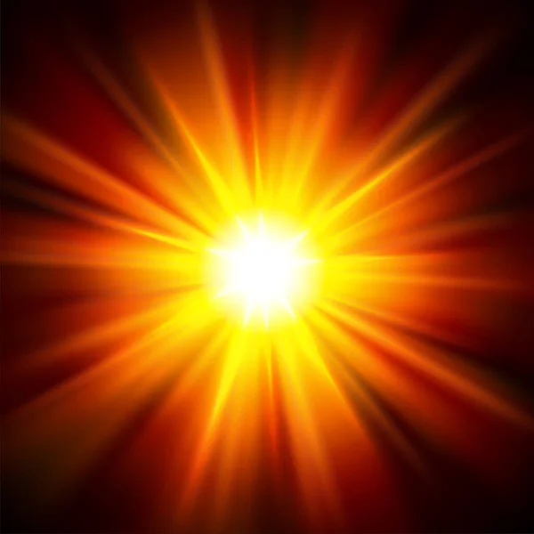 Luz Solar Brilhar Escuridão Ilustração Vetorial —  Vetores de Stock