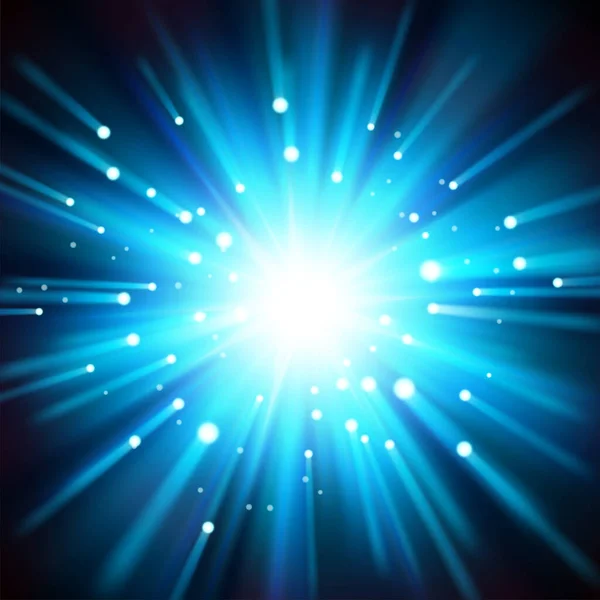 Karanlıktan Parlayan Mavi Işık Vektör Llüstrasyonu — Stok Vektör