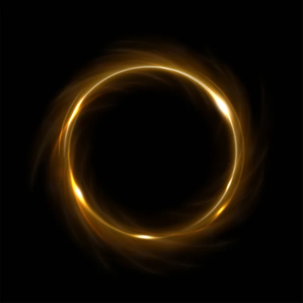 Yuvarlak sarı ışık çarpıtılmış ürün reklamları, ürün tasarımı ve diğerleri için uygun. Vektör İllüstrasyonu