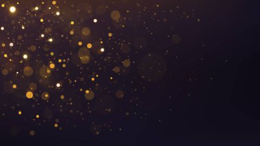 Soyut Altın Bokeh Dağılmış, Geniş Ekran Sürümü