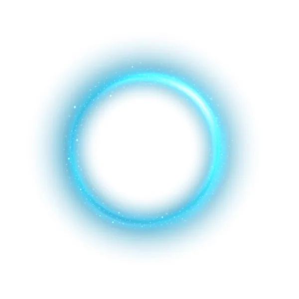 Lumière Bleue Ronde Tordue Sur Fond Blanc Adaptée Publicité Produits — Image vectorielle