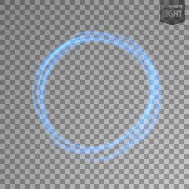 Yuvarlak mavi ışık bükülmüş ürün reklamcılığı, ürün tasarımı ve diğerleri için uygun. Vektör İllüstrasyonu