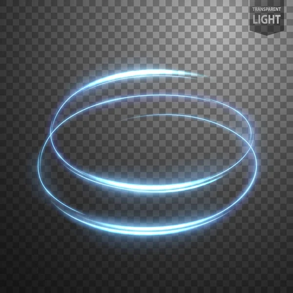 Glühende Spirale Auf Transparentem Hintergrund Abstrakte Lichtgeschwindigkeit — Stockvektor