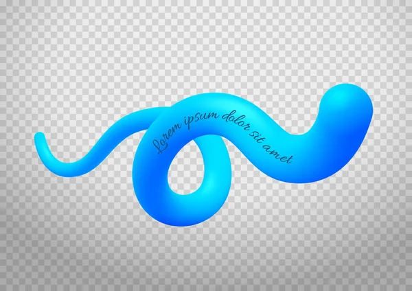 Μπλε Υγρά Σχήματα Αφηρημένο Υγρό Ανάμιξης Εικονογράφηση Διανύσματος — Διανυσματικό Αρχείο