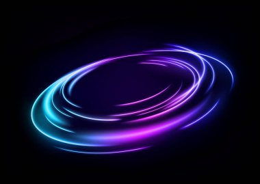 Soyut Çokrenkli Işık Rüzgarı Çizgisi, izole ve düzenlenmesi kolay. Vektör İllüstrasyonu