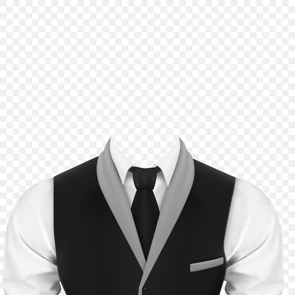 Traje Negocios Para Hombre Sobre Fondo Transparente Ilustración Vectorial — Vector de stock