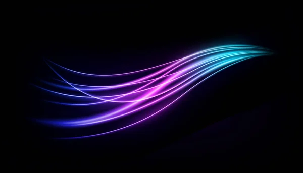 Abstract Multicolor Golvende Lichtlijn Geïsoleerd Gemakkelijk Bewerken Vector Illustratie — Stockvector