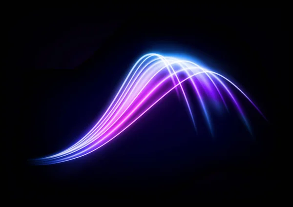Абстрактна Багатобарвна Хвиляста Лінія Світла Ізольована Легко Редагується Векторна Ілюстрація — стоковий вектор