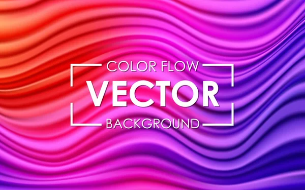 Color Flow Poster Wave Flytande Form Färg Bakgrund Abstrakt Färg — Stockfoto