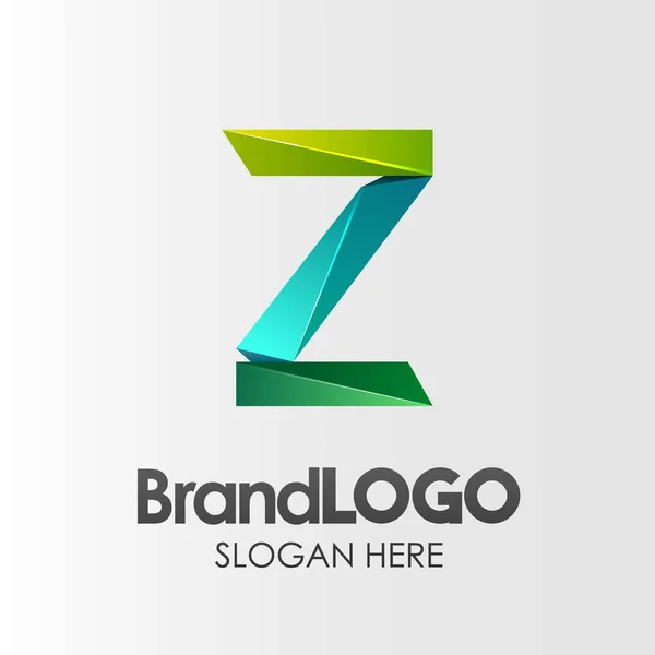 Marka Logosu Şablonu Şekil Low Poly Şirketi Için Uygun Görsel — Stok fotoğraf
