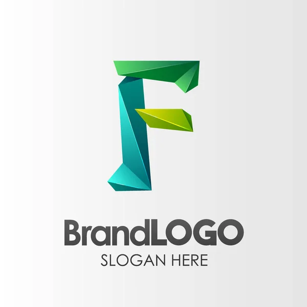 Brand Logo Letter Template Shape Low Poly Geschikt Voor Business — Stockfoto