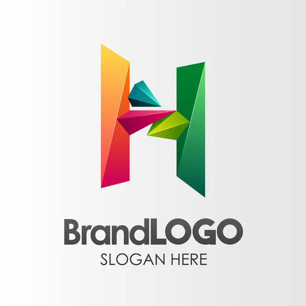 Brand Logo Letter Template Shape Low Poly Suitable Business Company — Stock Photo, Image