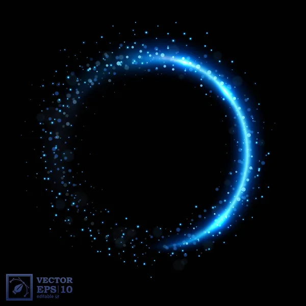 Abstract Blue Rotating Line Light Transparent Background Isolated Easy Edit — Stock Photo, Image