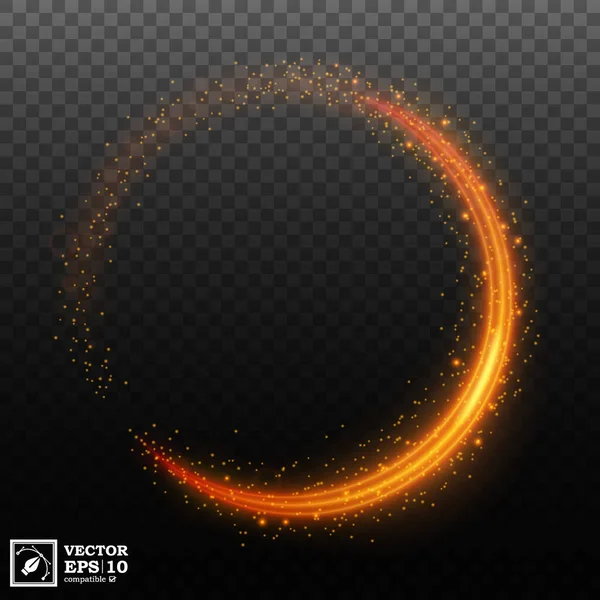 Abstract Fire Circle Light Transparent Background Isolated Easy Edit Vector — Stock Photo, Image