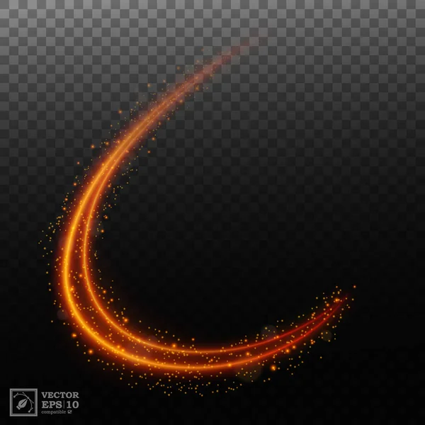 Abstract Fire Wavy Light Transparent Background Isolated Easy Edit Vector — Stock Photo, Image