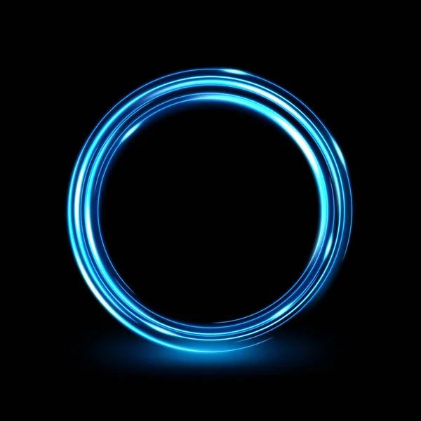 Abstract Gloeiende Cirkel Elegante Lichtring Vector Illustratie — Stockvector
