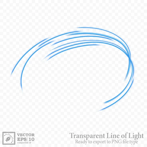 Transparent Blue Wavy Line Ready Export Png File Isolated Easy — Stock Vector