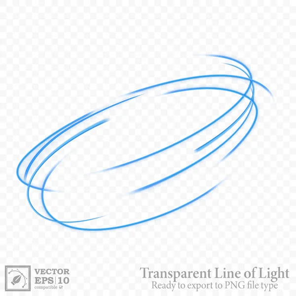 Transparent Blue Wavy Line Ready Export Png File Isolated Easy — Stock Vector