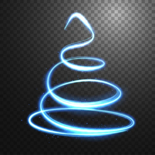Абстрактний Ефект Руху Швидкості Світла Синє Спіральне Світло Векторна Ілюстрація — стоковий вектор