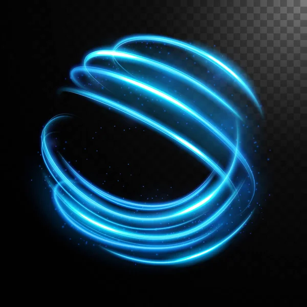 Abstrakt Lysande Cirkel Elegant Ljus Ring Vektor Illustration — Stock vektor
