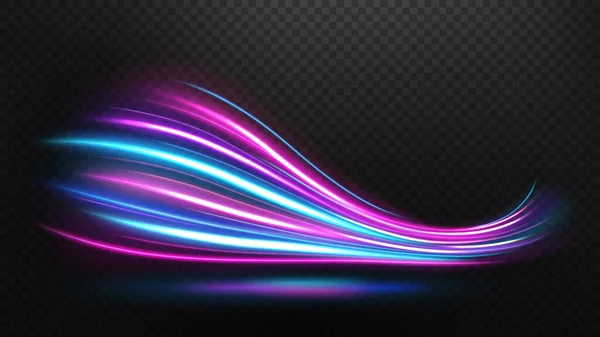 Abstracte Multicolor Golvende Lichtlijn Met Een Transparante Achtergrond Geïsoleerd Gemakkelijk — Stockvector