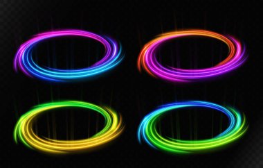 Dönen girdap ayarlandı. Ürün reklamcılığı, ürün tasarımı ve diğerleri için uygun. Vektör illüstrasyonu