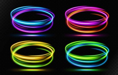 Dönen girdap ayarlandı. Ürün reklamcılığı, ürün tasarımı ve diğerleri için uygun. Vektör illüstrasyonu