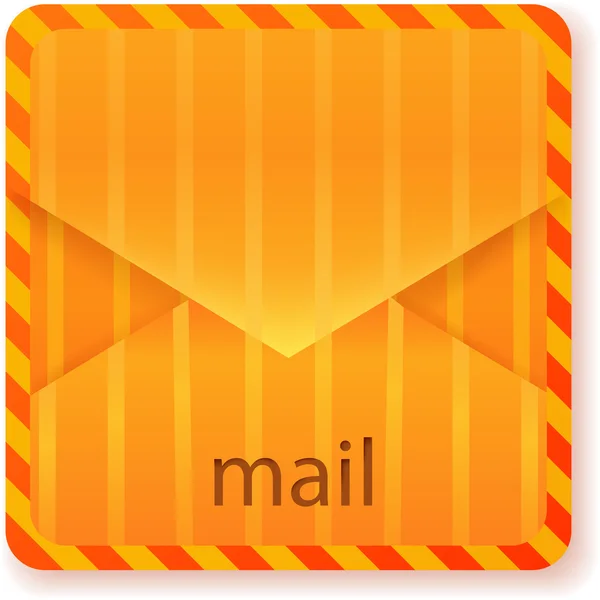 Ícone de correio amarelo — Fotografia de Stock