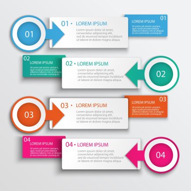 Adım Dört Infographic tasarım Modern