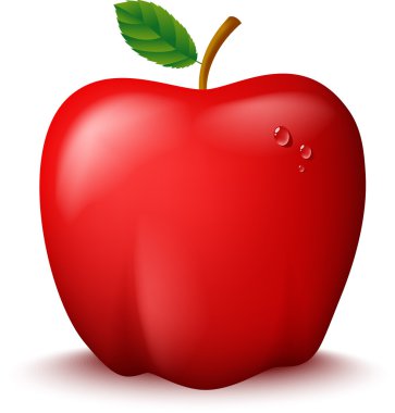 Taze kırmızı elma illüstrasyon