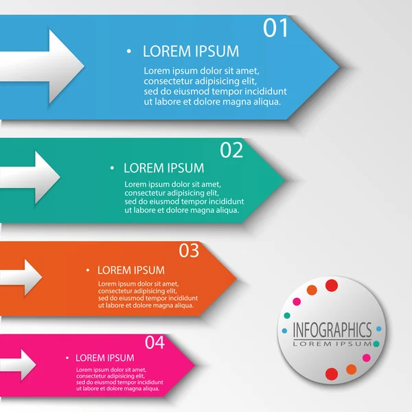 4 단계 정보 그래픽 디자인 현대 그림 — 스톡 사진