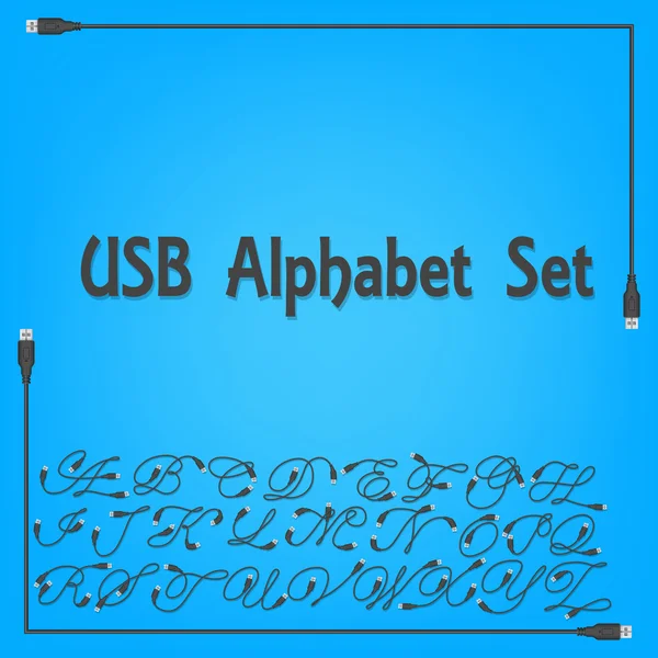 USB Alphabet Upper Case Design — Stock Photo, Image