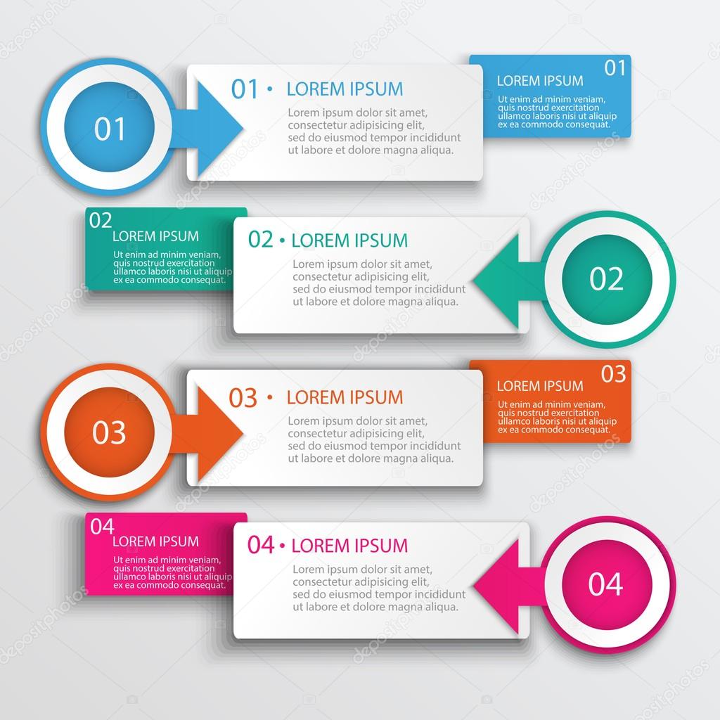 Four Step Infographic Design Modern