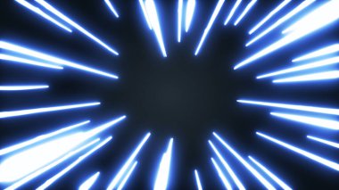 Beyaz Işınlar Harekete Yakınlaşma Efekti, Açık Renk İzleri, Geniş Ekran 4K Çözünürlüğü