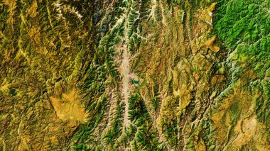 Çin Haritası 4K Xichang, Yüksek Çözünürlüklü Sınır Tanımayan Uydu Görünümü, Geniş Ekran 4K Çözünürlük