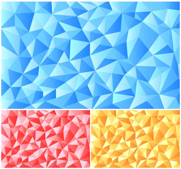 Ensemble de fond polygonal abstrait — Image vectorielle