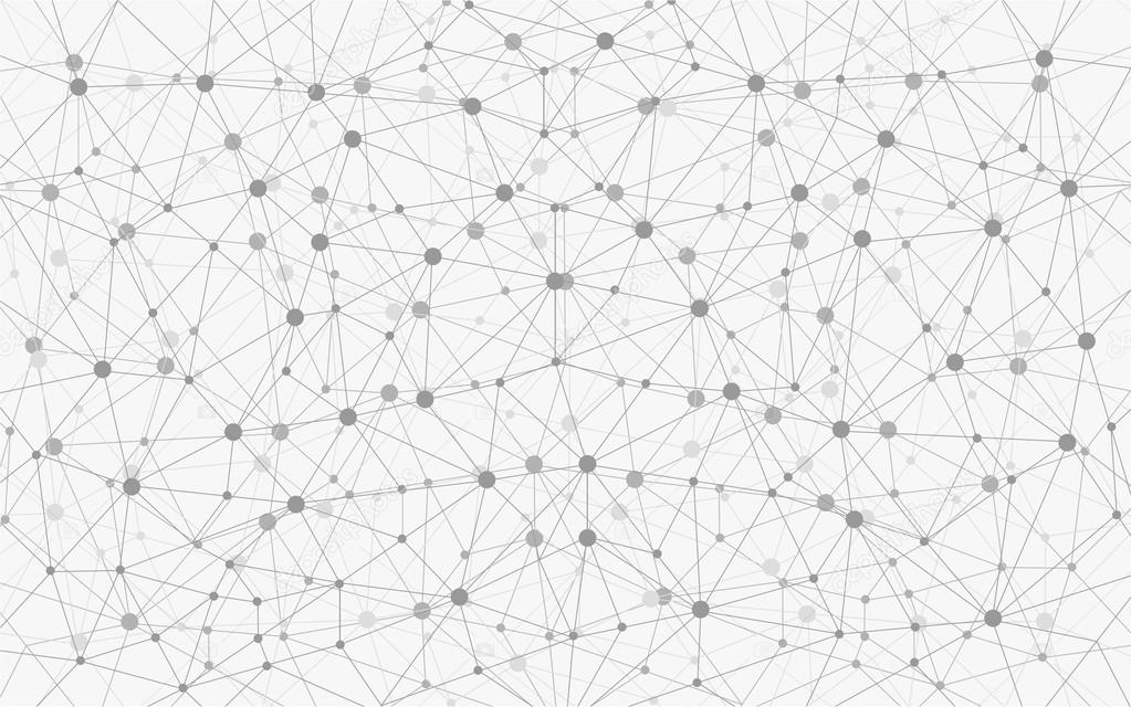 Grayscale Geometric Connection Background